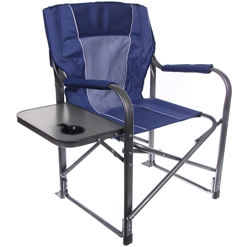 Кресло складное с подлокотниками до 100 кг SJ-0053, 52*62*92 см, цвет: синий, ТуристМастер