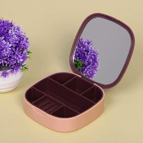 Органайзер для хранения с зеркалом ТАРТОНА, цвет пудровый, 103см (упаковка коробка)_3