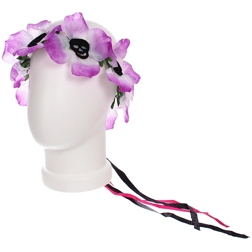 Ободок для волос карнавальный Helloween - Цветы, микс_15