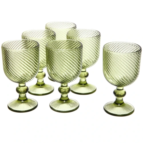 Бокал для вина 240мл "Cristal" в наборе 6шт, зеленый