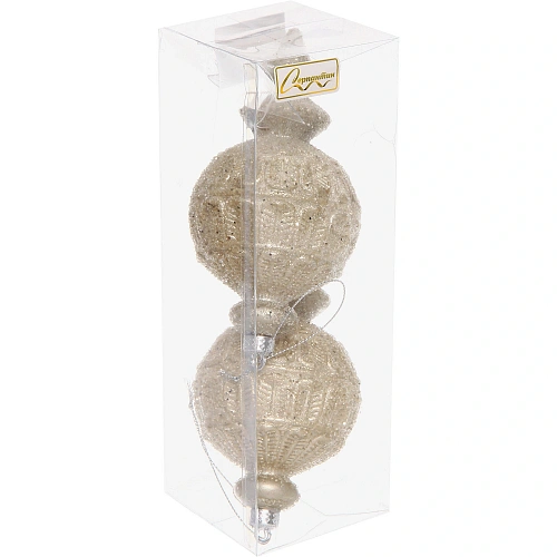Ёлочные игрушки VERSAILLES Снежная капля 168 см (набор 2 шт), Шампань_5