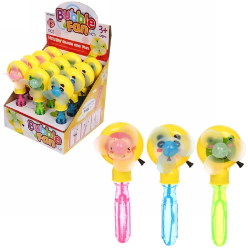 Мыльные пузыри "Зверушки" 17 см, с вентилятором, микс