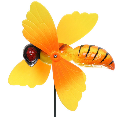 Фигура на спице Чудо пчелка 60 см (фигура 1215 см) для отпугивания птиц, желтый_3