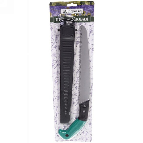 Пила садовая Идеальный сад лезвие 27см, с чехлом ДоброСад_5