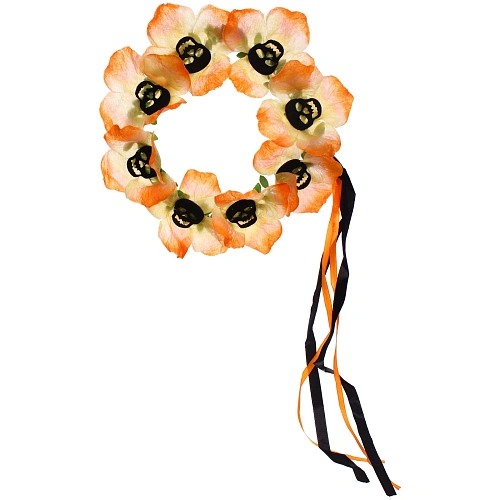 Ободок для волос карнавальный Helloween - Цветы, микс_12