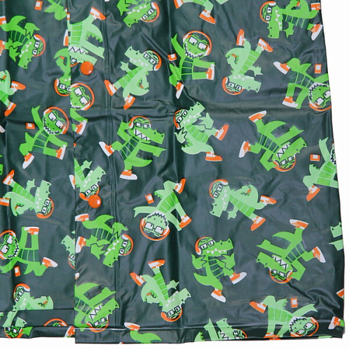 Дождевик-плащ детский Волшебные звери-Заводной крокодил с капюшоном, на кнопках, размер M(5742см) ДоброСад_6