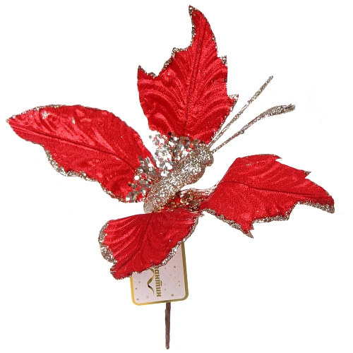 Украшение новогоднее Волшебная бабочка 2414 см, Красныйшампань_4