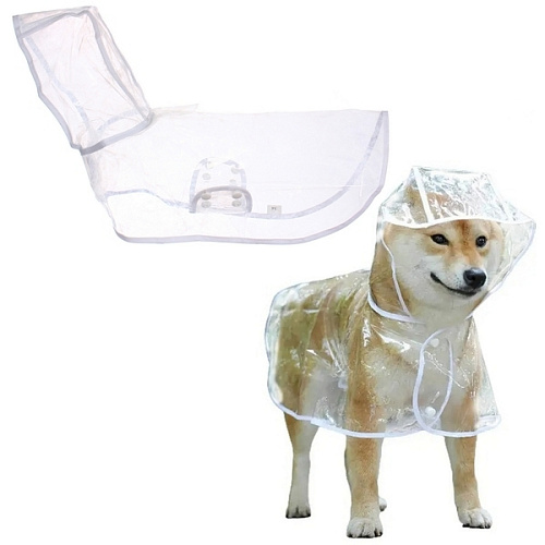 Дождевик для мелких пород собак KOMFORT, прозрачный, р M_10