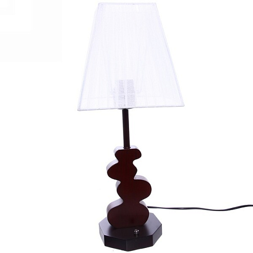 Светильник  Классика 708 h-48см (615-121)+ абажур белый квадратный (999-005)  (220В, Е27, выклвкл, 40 Вт)_2