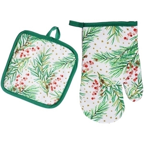 Прихватка в наборе с варежкой Зимняя ягода, 17,517,5 см и 2717 см_8