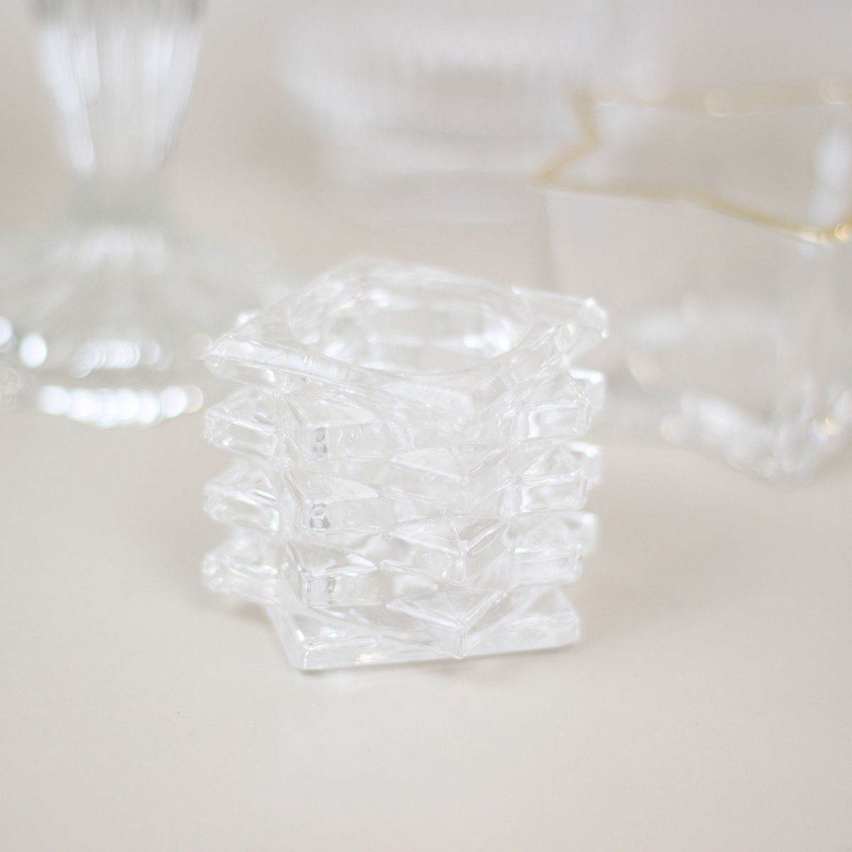 Подсвечник "Куб" 7*6 см, Белый