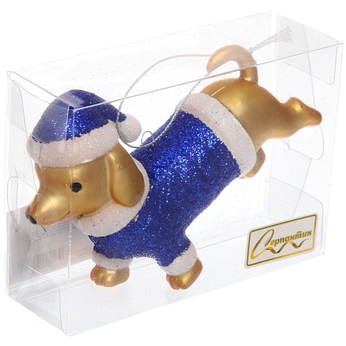 Ёлочная игрушка Волшебная такса 3,5128,5 см, Сапфир_7