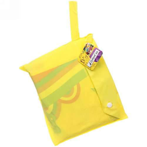 Дождевик-плащ детский Веселые приключения-Слоник с капюшоном,регулирманжет, цвет желтый, размер L(7852см) ДоброСад_6