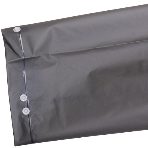 Дождевик-плащ 140 Мкрн 11565см Уральский с капюшоном и завязками, на кнопках, увеличенный , бело-серый ДоброСад_4