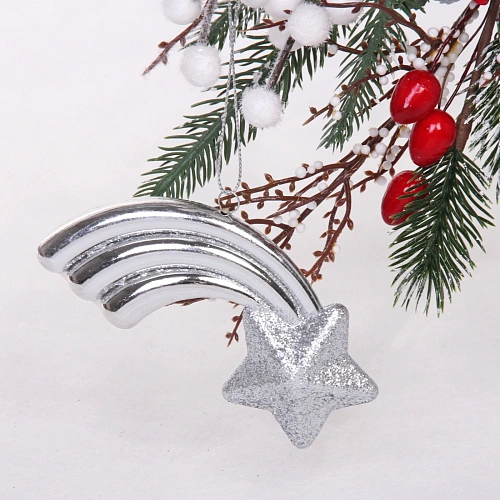 Ёлочная игрушка Звезда желаний 1151,5 см, серебро_7