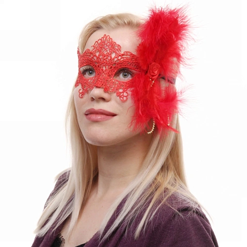 Маска карнавальная Восточные сказки, микс (красныйчерный)_3