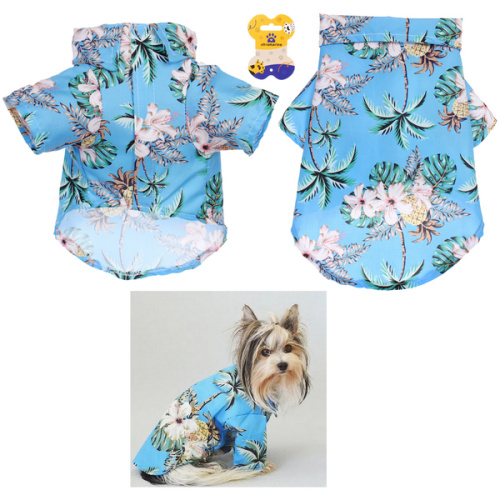 Рубашка для собак и кошек малых и средних пород "СТИЛЬНЫЙ БРО", принт пальмы, размер S