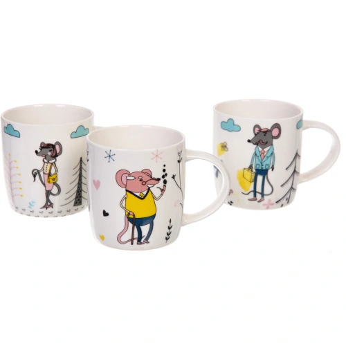 Кружка керамическая 350мл "Мышиная семейка" 