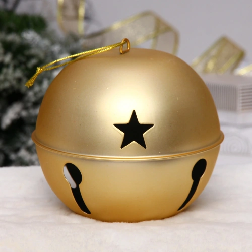 Новогодний шар "Бубенчик" 15 см, Золото