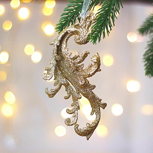 Подвеска Зимние узоры 713 см, темное золото_5