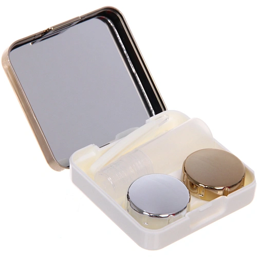Набор для хранения контактных линз МАРЦИПАН, с зеркалом, цвет золото, 636232см, (пакет с подвесом)_5