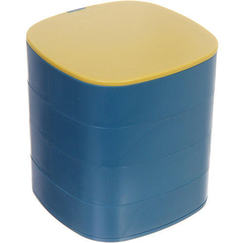 Органайзер для хранения с зеркалом ПИОНТО, цвет лазурный, 1211см (упаковка коробка)_5