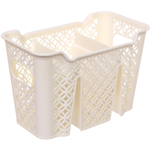 Подставка для столовых приборов пластиковая Колечки 3отделения, 191112,5см, микс цветов_4