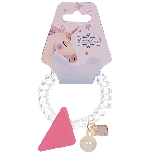 Резинка для волос силиконовая Salon Bon Bon, треугольник, микс 5 цветов, d-5,5см, ( подвес единорог)_8