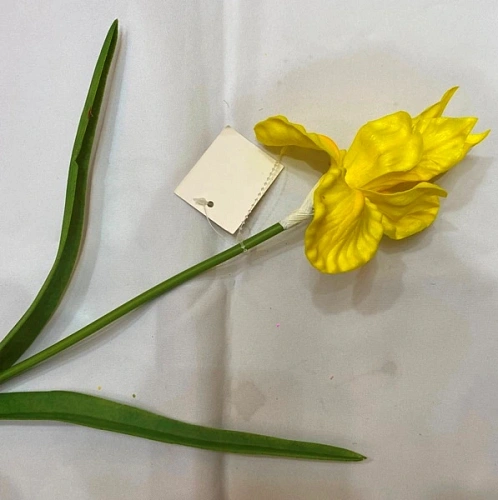 Цветок искусственный "Natur" 60см Ирис желтый