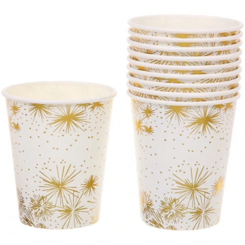 Стакан бумажный 0,2л в наборе 10 шт "Праздничный салют"