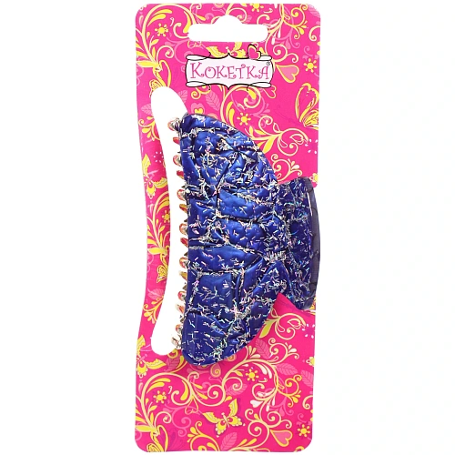 Заколка-краб для волос  ЭЙФОРИЯ, мира, микс 6 цветов, 8см (блистер Кокетка)_3