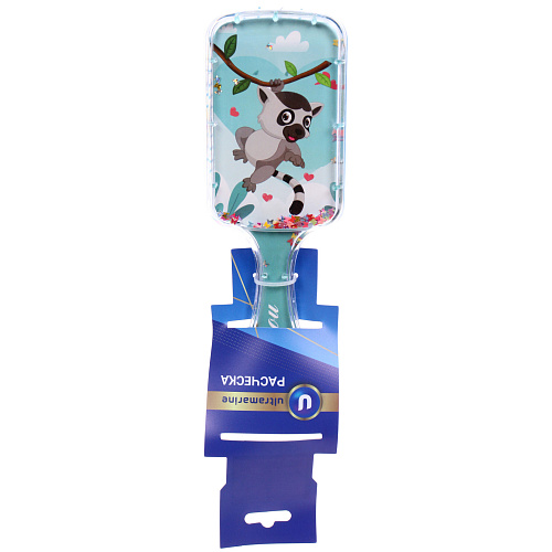 Расческа массажная детская ФРАТТИ БУМ, лямур Бин, форма прямоугольная, 206,5см (блистер Ультрамарин)_3