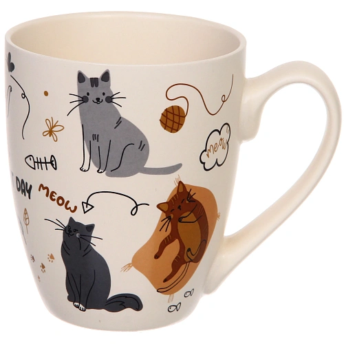 Кружка керамическая 350мл Славные котики, микс 4рисунка_12
