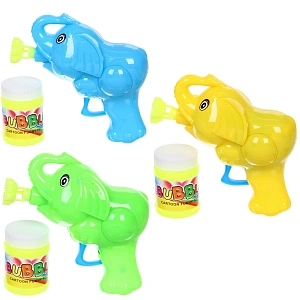 Мыльные пузыри "Слоник" пистолет 12*11,5 см, 50 мл, цвет микс