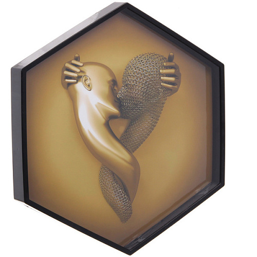 Часы настенные + пано 2шт  HOME STYLE  Любовь, черный корпус_18