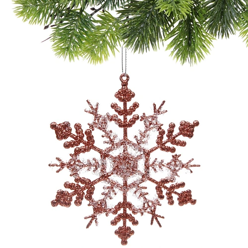 Подвеска Снежные узоры зимы 11 см, Янтарь_4