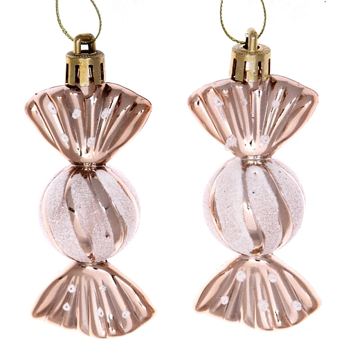 Ёлочные игрушки Таинственное очарование Конфетки 8 см (набор 2шт), шампань_7