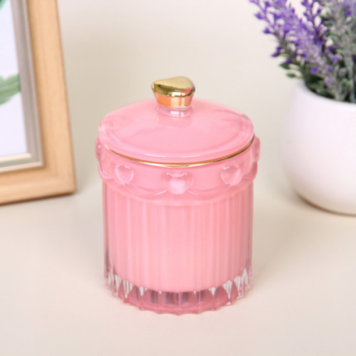 Свеча в стакане "Нежные облака" 9*11,8 см, Розовый