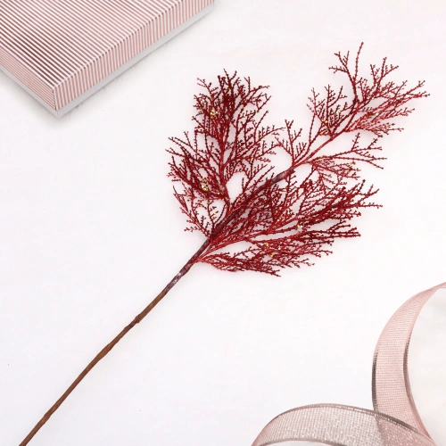 Ветка декоративная "Симфония леса" 80 см, Красный