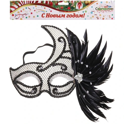 Маска карнавальная Богема, черный_7