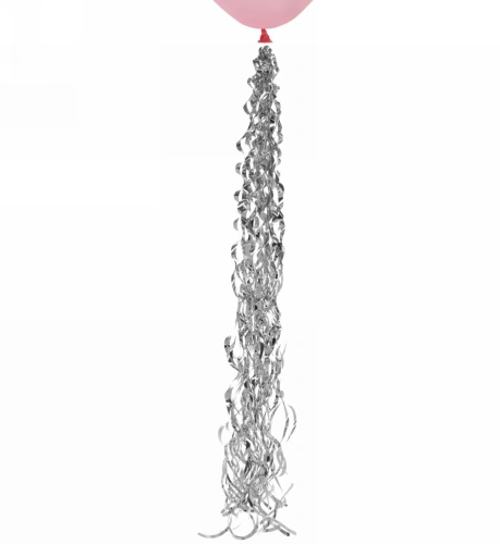 Подвесное украшение "Счастливый день" d-13 см, h - 80см Глянец, серебро