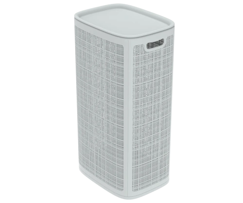 Корзина для белья Лён 100л 43*32,1*80см серый