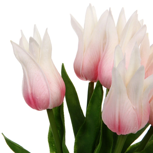 Цветы искусственные Natur 37см Тюльпаны 7шт розовые_4