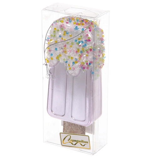 Елочная игрушка Сладкое мороженое 2,75,513 см, Розовый_2