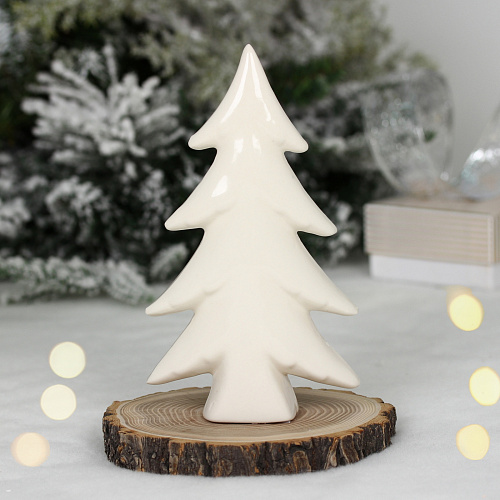 Украшение новогоднее GLOSS "Шикарная елка" 11*4*18 см, Белый