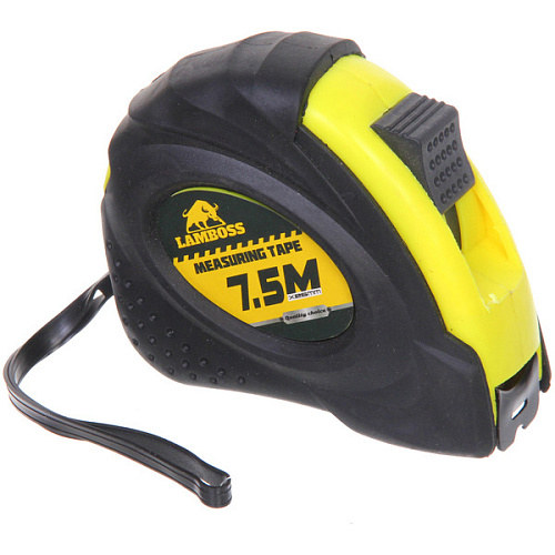 Рулетка Lamboss два фиксатора обрезиненный корпус 7,5М_4