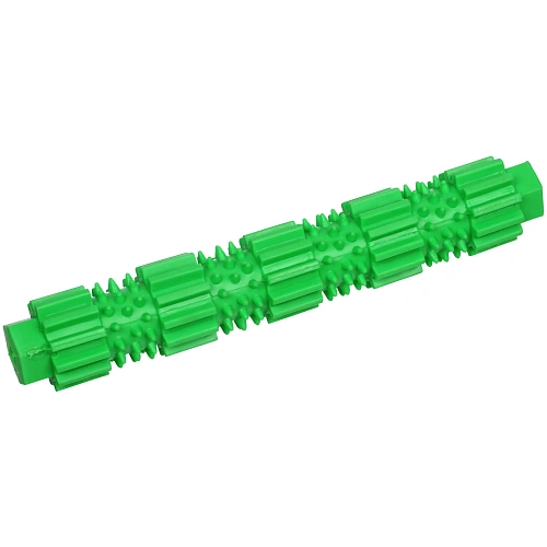 Игрушка рельефная для средних и крупных пород собак "Палочка", цвет зеленый, 22,7*3,5см