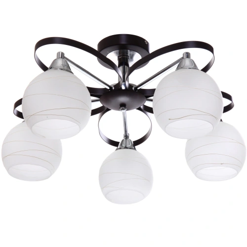 Люстра 5*40Вт Е27 50*50*25см черный хром 3-50699/5 (5 плафонов, 40Вт, цоколь Е27)