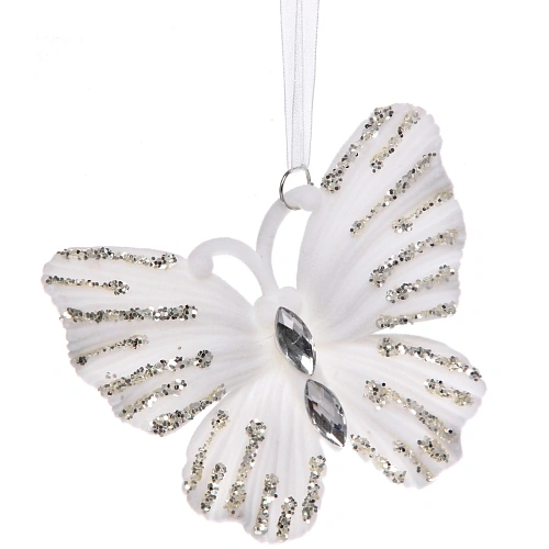 Подвеска Элегантная бабочка 1010 см, Белыйсеребро_2