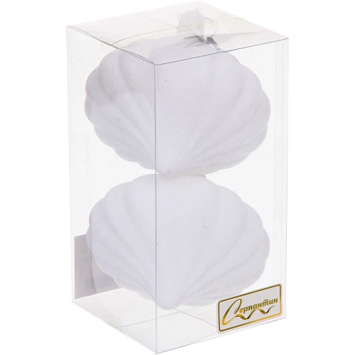 Набор ёлочных украшений VELOUR Волшебная юла 8 см (набор 2 шт), Белый_4